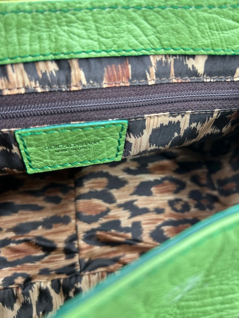 Women’s vintage Y2K-era Dolce & Gabbana Leather Sachel. Made in Italy.
